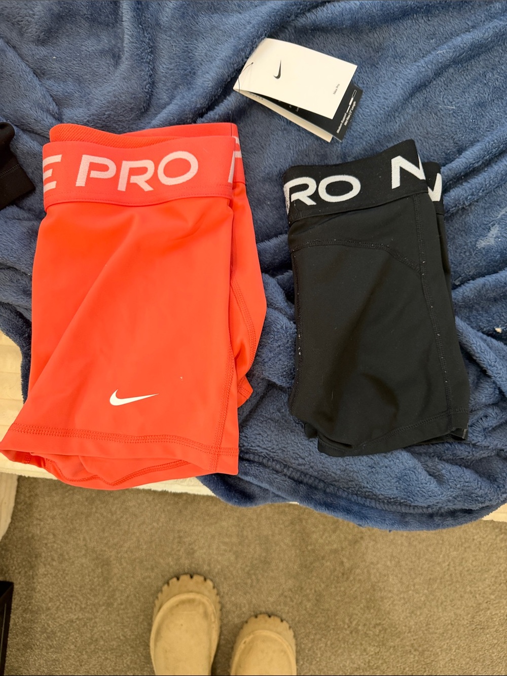 Nike Pro Compression Shorts in Red and Black